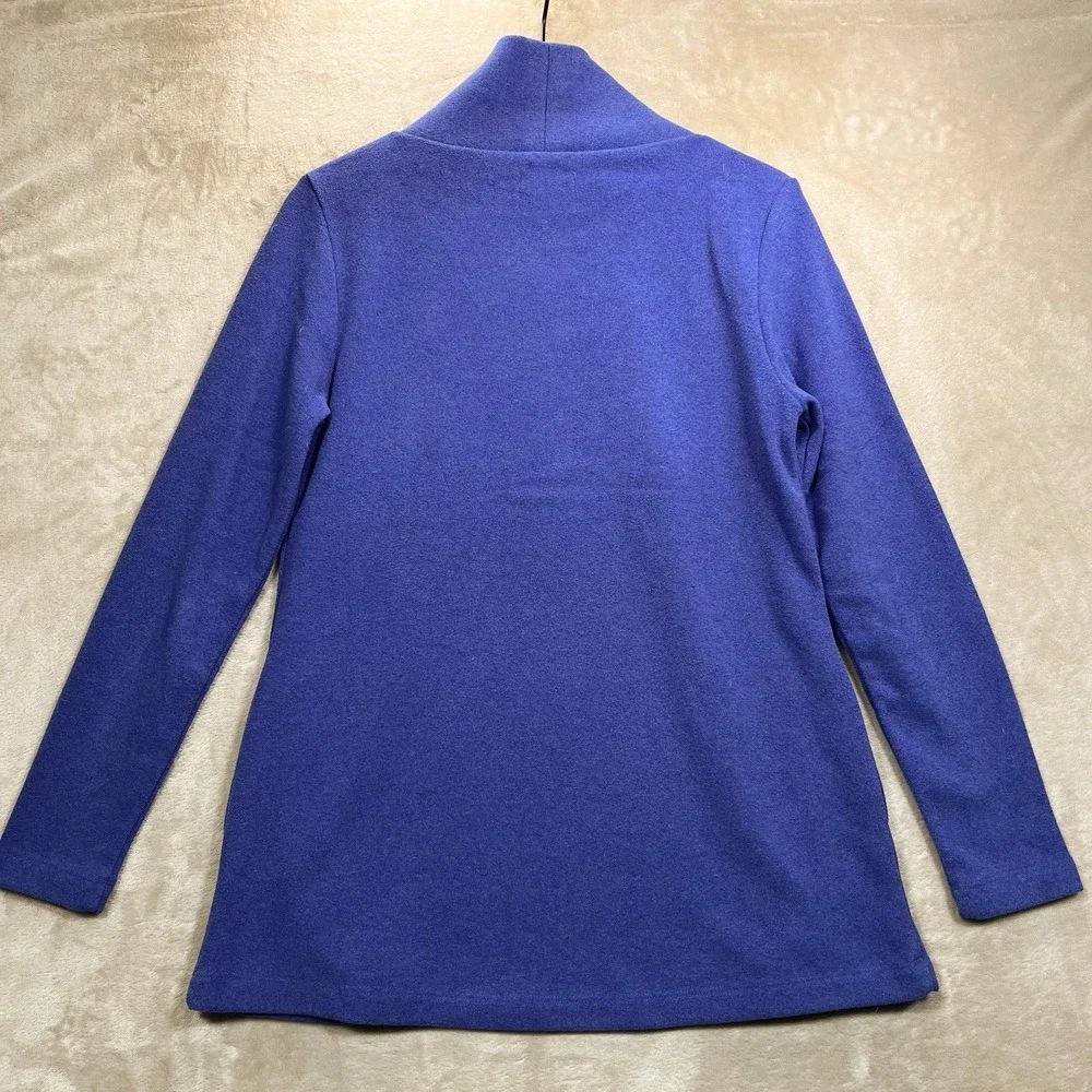 Dudley Stephens Park Slope Sweater Turtleneck Fleece Blue Womens Size S